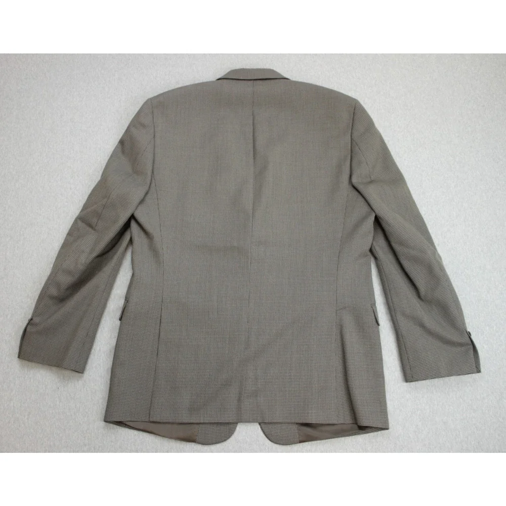 Calvin Klein Blazer Mens 42L Brown 100% Wool Peak Label
